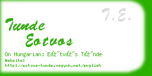 tunde eotvos business card