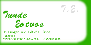 tunde eotvos business card
